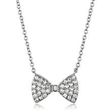 Load image into Gallery viewer, 3W1021 - Rhodium Brass Chain Pendant with AAA Grade CZ  in Clear