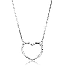 Load image into Gallery viewer, 3W1023 - Rhodium Brass Chain Pendant with AAA Grade CZ  in Clear