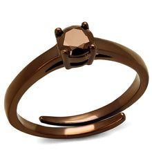 Load image into Gallery viewer, 3W1147 - IP Coffee light Brass Ring with AAA Grade CZ  in Light Coffee