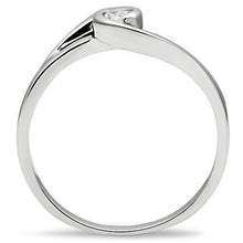 Load image into Gallery viewer, 3W114 - Rhodium Brass Ring with AAA Grade CZ  in Clear