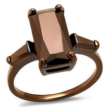 Load image into Gallery viewer, 3W1160 - IP Coffee light Brass Ring with AAA Grade CZ  in Light Coffee