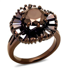 Load image into Gallery viewer, 3W1167 - IP Coffee light Brass Ring with AAA Grade CZ  in Light Coffee