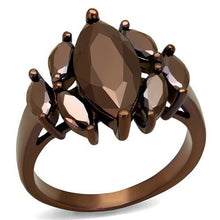 Load image into Gallery viewer, 3W1173 - IP Coffee light Brass Ring with AAA Grade CZ  in Light Coffee