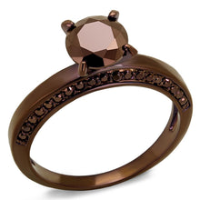 Load image into Gallery viewer, 3W1183 - IP Coffee light Brass Ring with AAA Grade CZ  in Light Coffee