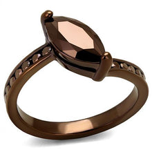 Load image into Gallery viewer, 3W1190 - IP Coffee light Brass Ring with AAA Grade CZ  in Light Coffee