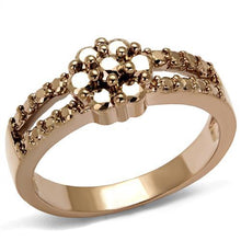 Load image into Gallery viewer, 3W1192 - IP Rose Gold(Ion Plating) Brass Ring with AAA Grade CZ  in Metallic Light Gold
