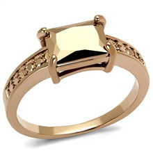 Load image into Gallery viewer, 3W1197 - IP Rose Gold(Ion Plating) Brass Ring with AAA Grade CZ  in Metallic Light Gold
