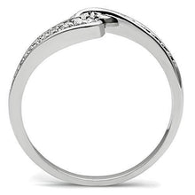 Load image into Gallery viewer, 3W119 - Rhodium Brass Ring with AAA Grade CZ  in Clear