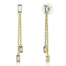 Load image into Gallery viewer, 3W1202 - Gold Brass Earrings with Top Grade Crystal  in Clear