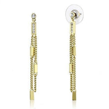 Load image into Gallery viewer, 3W1203 - Gold Brass Earrings with Top Grade Crystal  in Clear