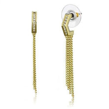 Load image into Gallery viewer, 3W1204 - Gold Brass Earrings with Top Grade Crystal  in Clear