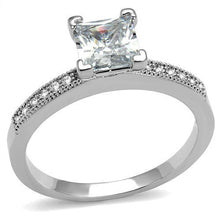 Load image into Gallery viewer, 3W1209 - Rhodium Brass Ring with AAA Grade CZ  in Clear