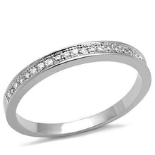 Load image into Gallery viewer, 3W1234 - Rhodium Brass Ring with AAA Grade CZ  in Clear