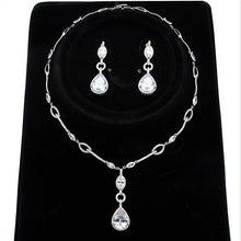 Load image into Gallery viewer, 3W1247 - Rhodium Brass Jewelry Sets with AAA Grade CZ  in Clear