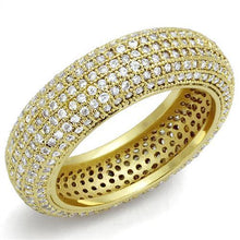 Load image into Gallery viewer, 3W1272 - Gold Brass Ring with AAA Grade CZ  in Clear