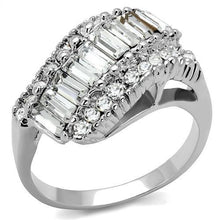 Load image into Gallery viewer, 3W1306 - Rhodium Brass Ring with Top Grade Crystal  in Clear