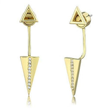 Load image into Gallery viewer, 3W1314 - Gold Brass Earrings with Top Grade Crystal  in Clear