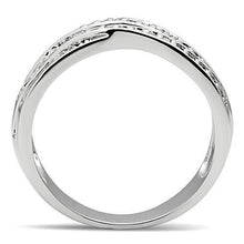 Load image into Gallery viewer, 3W131 - Rhodium Brass Ring with AAA Grade CZ  in Clear