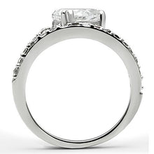 Load image into Gallery viewer, 3W136 - Rhodium Brass Ring with AAA Grade CZ  in Clear