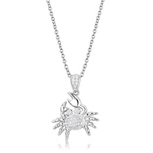 Load image into Gallery viewer, 3W1377 - Rhodium 925 Sterling Silver Chain Pendant with AAA Grade CZ  in Clear
