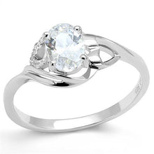 Load image into Gallery viewer, 3W1388 - Rhodium 925 Sterling Silver Ring with AAA Grade CZ  in Clear