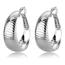 Load image into Gallery viewer, 3W1399 - Rhodium Brass Earrings with No Stone