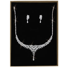 Load image into Gallery viewer, 3W1413 - Rhodium Brass Jewelry Sets with AAA Grade CZ  in Clear