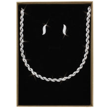 Load image into Gallery viewer, 3W1421 - Rhodium Brass Jewelry Sets with AAA Grade CZ  in Clear