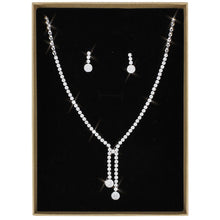 Load image into Gallery viewer, 3W1428 - Rhodium Brass Jewelry Sets with AAA Grade CZ  in Clear