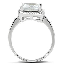 Load image into Gallery viewer, 3W144 - Rhodium Brass Ring with AAA Grade CZ  in Clear