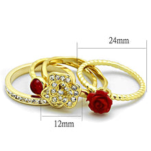 Load image into Gallery viewer, 3W1495 - Gold Brass Ring with Synthetic Synthetic Stone in Siam