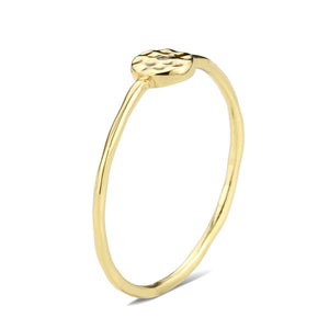 3W1613 - Flash Gold Brass Ring with AAA Grade CZ in Clear