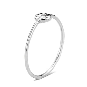 3W1614 - Rhodium Brass Ring with AAA Grade CZ in Clear