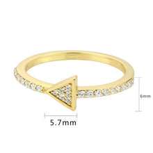 Load image into Gallery viewer, 3W1615 - Flash Gold Brass Ring with AAA Grade CZ in Clear