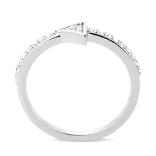 Load image into Gallery viewer, 3W1616 - Rhodium Brass Ring with AAA Grade CZ in Clear