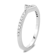 Load image into Gallery viewer, 3W1616 - Rhodium Brass Ring with AAA Grade CZ in Clear