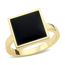 Load image into Gallery viewer, 3W1619 - Flash Gold Brass Ring with Epoxy in Jet