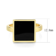 Load image into Gallery viewer, 3W1619 - Flash Gold Brass Ring with Epoxy in Jet