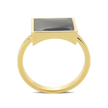 Load image into Gallery viewer, 3W1619 - Flash Gold Brass Ring with Epoxy in Jet
