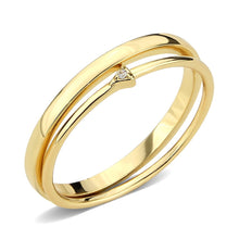 Load image into Gallery viewer, 3W1624 - Flash Gold Brass Ring with AAA Grade CZ in Clear