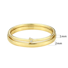 Load image into Gallery viewer, 3W1624 - Flash Gold Brass Ring with AAA Grade CZ in Clear