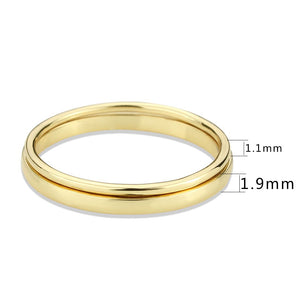 3W1626 - Flash Gold Brass Ring with No Stone in No Stone