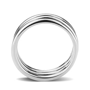 3W1627 - Rhodium Brass Ring with No Stone in No Stone