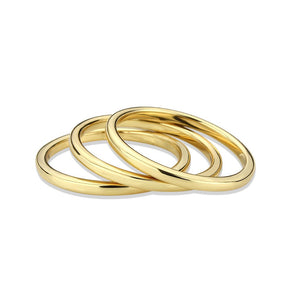 3W1628 - Flash Gold Brass Ring with No Stone in No Stone