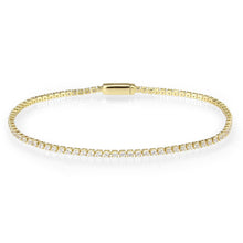 Load image into Gallery viewer, 3W1680 - Gold Brass Bracelet with AAA Grade CZ in Clear