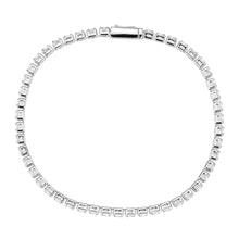 Load image into Gallery viewer, 3W1691 - Rhodium Brass Bracelet with AAA Grade CZ in Clear