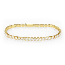 Load image into Gallery viewer, 3W1695 - Gold Brass Bracelet with AAA Grade CZ in Clear