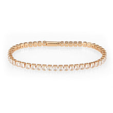 Load image into Gallery viewer, 3W1696 - Rose Gold Brass Bracelet with AAA Grade CZ in Clear