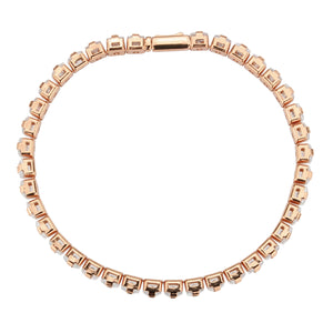 3W1699 - Rose Gold Brass Bracelet with AAA Grade CZ in Clear
