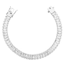 Load image into Gallery viewer, 3W1703 - Rhodium Brass Bracelet with AAA Grade CZ in Clear